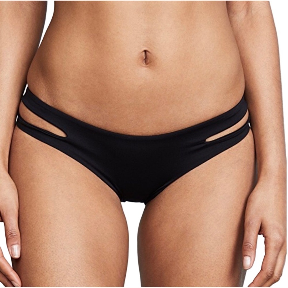 L*Space Estella Classic Cut Black Bikini Bottom NWT Size M